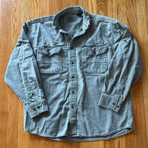 Vintage Y2K Faded Glory Men's Button-Down Shirt Green Denim
